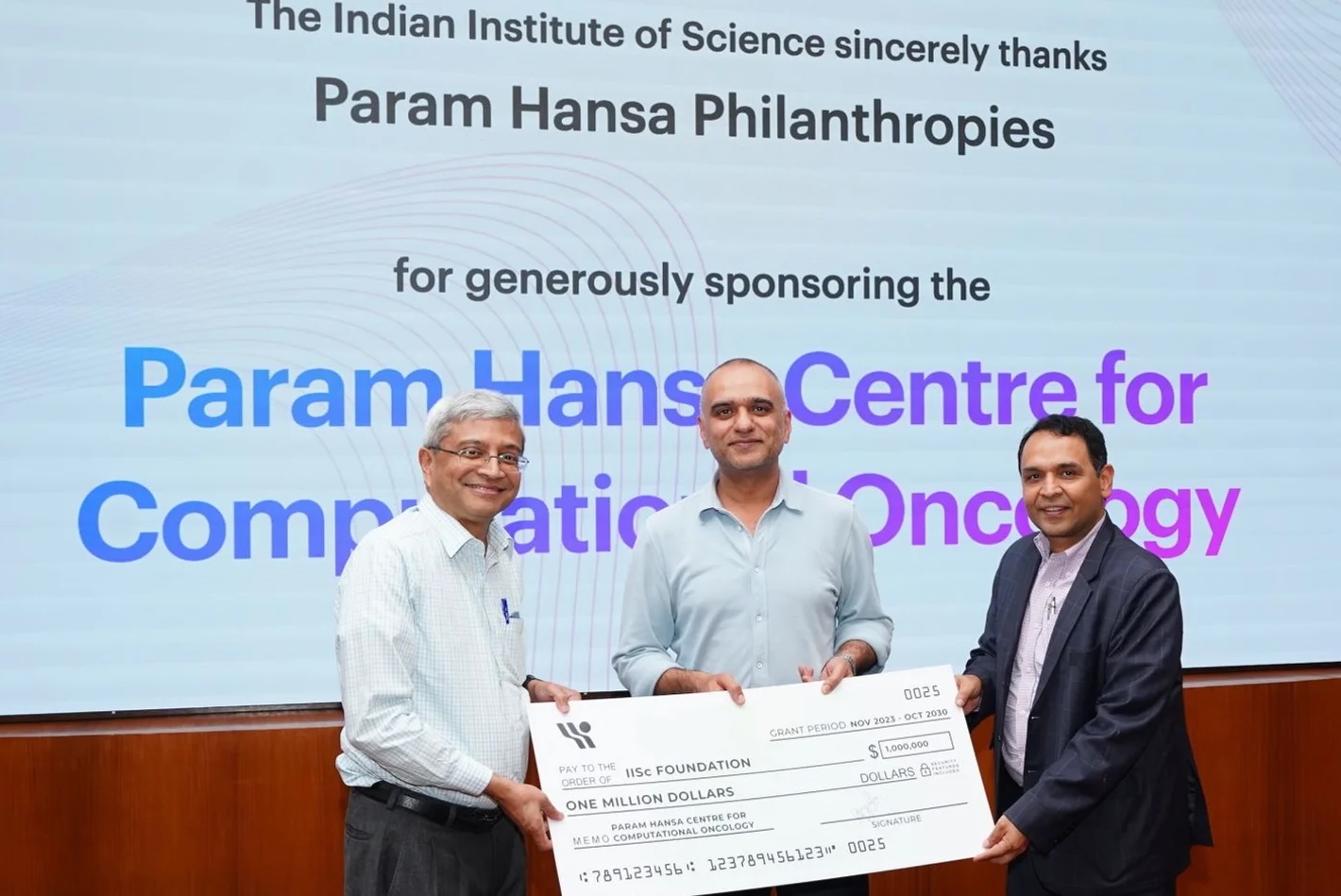 Param Hansa Philanthropies and IISc Pave Way for Advanced Cancer Research with New Computational Oncology Centre